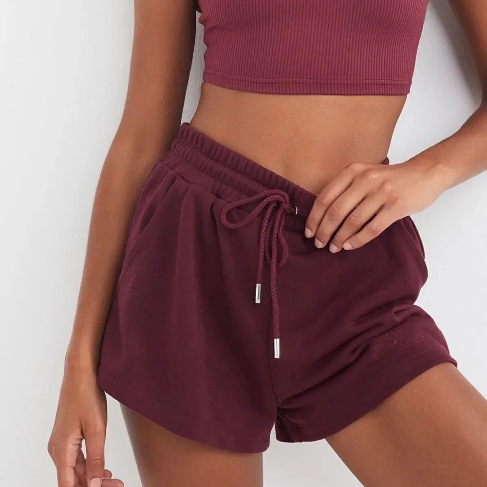 ✨Pink VS Sweat Burgundy Shorts✨